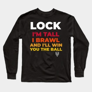 RUGBY PLAYER POSITION LOCK Long Sleeve T-Shirt